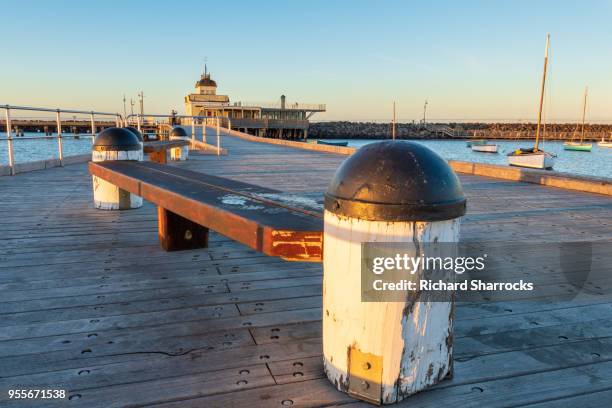 st kilda pier, melbourne, australia - pier stock pictures, royalty-free photos & images
