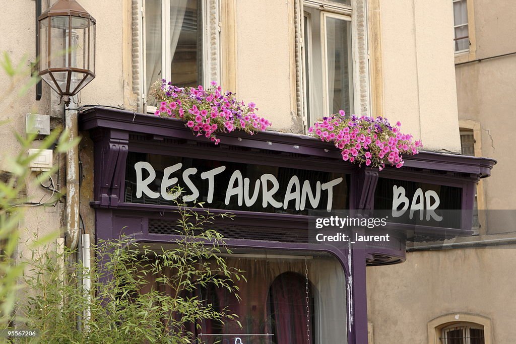 Restaurant and bar sign