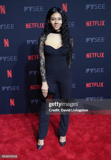 Sierra Capri attends the Netflix FYSEE Kick-Off at Netflix FYSEE at Raleigh Studios on May 6, 2018 in Los Angeles, California.