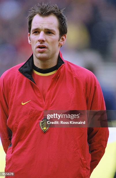 Portrait of Bart Goor of Belgium before the FIFA World Cup Qualifier between Scotland and Belgium at Hampden Park, Glasgow, Scotland. The match ended...