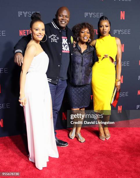 Antonique Smith, Cheo Hodari Coker, Alfre Woodard, and Gabrielle Dennis attend the Netflix FYSEE Kick-Off at Netflix FYSEE at Raleigh Studios on May...