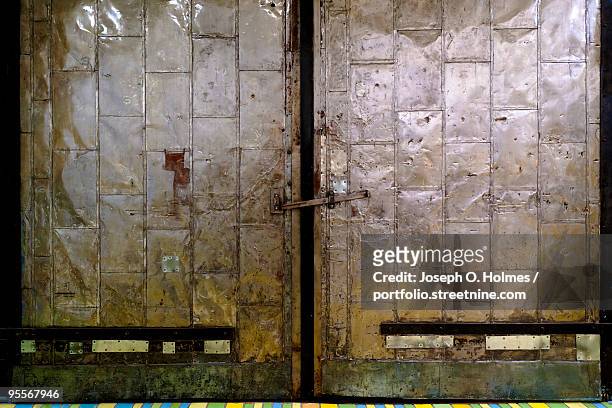 industrial steel doors - joseph o. holmes stock pictures, royalty-free photos & images