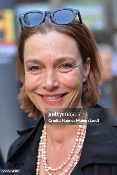 Actress Aglaia Szyszkowitz attends a photo call for new documentary 'Guardians of Heritage - Hueter der Geschichte' by German TV channel HISTORY on...