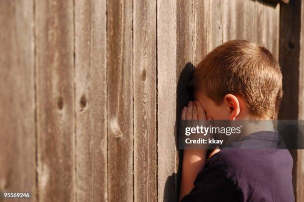 playing hide and seek - blame game stock pictures, royalty-free photos & images