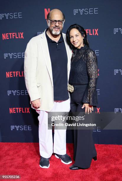 Fred Melamed and Leslee Spieler attend the Netflix FYSEE Kick-Off at Netflix FYSEE at Raleigh Studios on May 6, 2018 in Los Angeles, California.