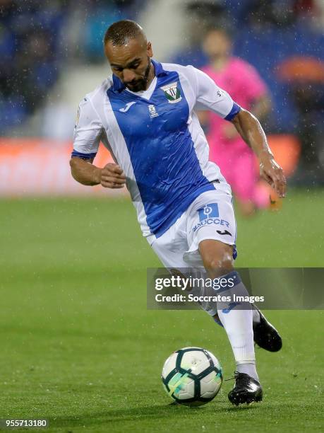 Nabil El Zhar of Leganes during the La Liga Santander match between Leganes v Levante at the Estadio Municipal de Butarque on May 7, 2018 in Madrid...