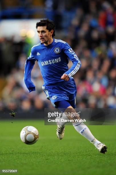 Yuri Zhirkov of Chelsea in action during the FA Cup sponsored by E.ON Final 3rd round match between Chelsea and Watford at Stamford Bridge on January...
