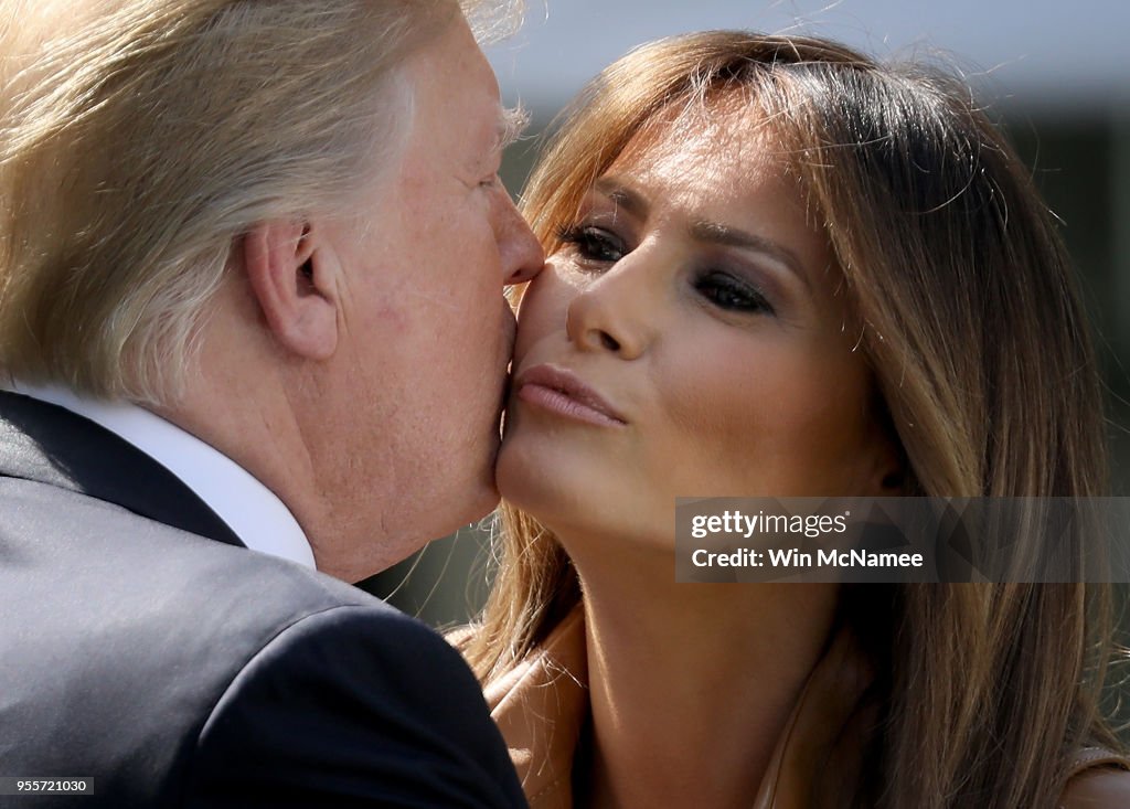 First Lady Melania Trump Speaks On The Launch Of Her Initiatives In The Rose Garden Of White House