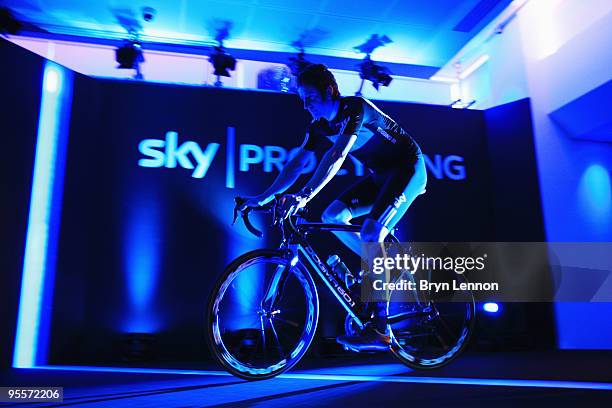 Bradley Wiggins of Great Britain attends the Team Sky Launch at Millbank Tower on January 4, 2010 in London, England.