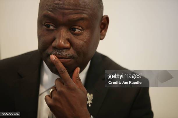 Lawyer Benjamin Crump attends a press conference about the announcement that the killer of Andre Smith will not be charged on May 07, 2018 in Miami,...