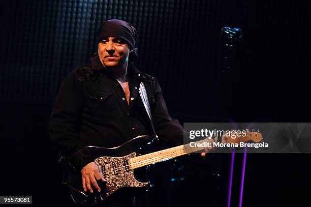 Steven Van Zandt of the E street band performs with Bruce Springsteen at San Siro stadium on June 25, 2008 in Milan, Italy.