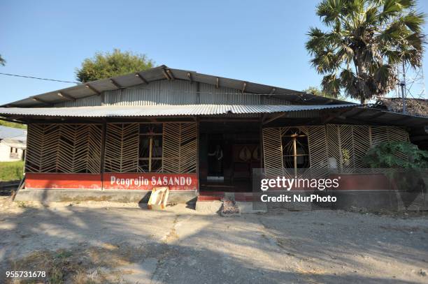 Yeremias Ougust Pah, 78-year-old Sasando traditional instrument maker at the sasando-making workshop in Oebelo village of East Nusa Tenggara,...