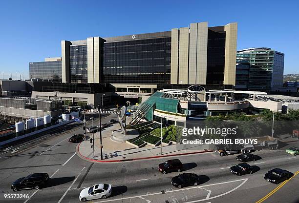 General view of the Cedars-Sinai Medical Center in Los Angeles, California, on December 9 where veteran French rocker Johnny Hallyday has been...