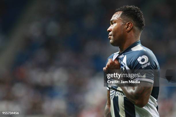 Dorlan Pabon of Monterrey reacts during the quarter finals second leg match between Monterrey and Tijuana as part of the Torneo Clausura 2018 Liga MX...