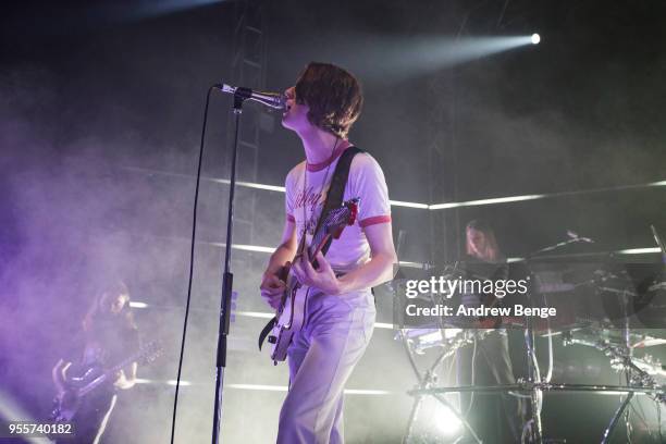 Tom Ogden of Blossoms performs live on stage at O2 Academy Leeds on May 7, 2018 in Leeds, England.