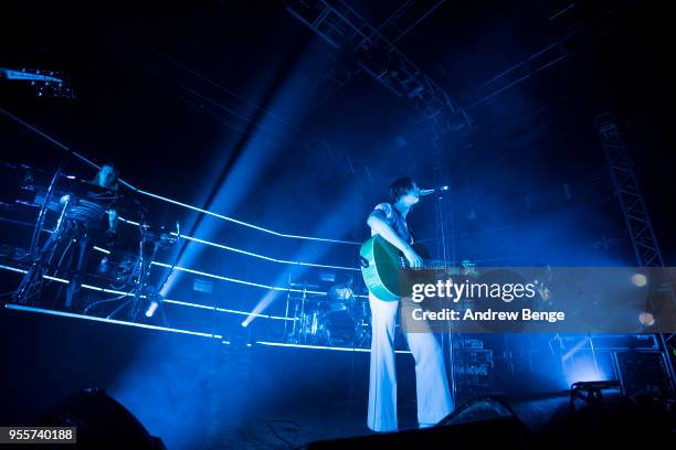 Myles Kellock, Tom Ogden, Joe Donovan and Charlie Salt of Blossoms perform live on stage at O2 Academy Leeds on May 7, 2018 in Leeds, England.