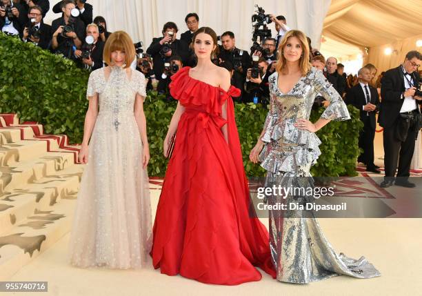 Anna Wintour, Bee Shaffer, and Elizabeth Cordry attend the Heavenly Bodies: Fashion & The Catholic Imagination Costume Institute Gala at The...