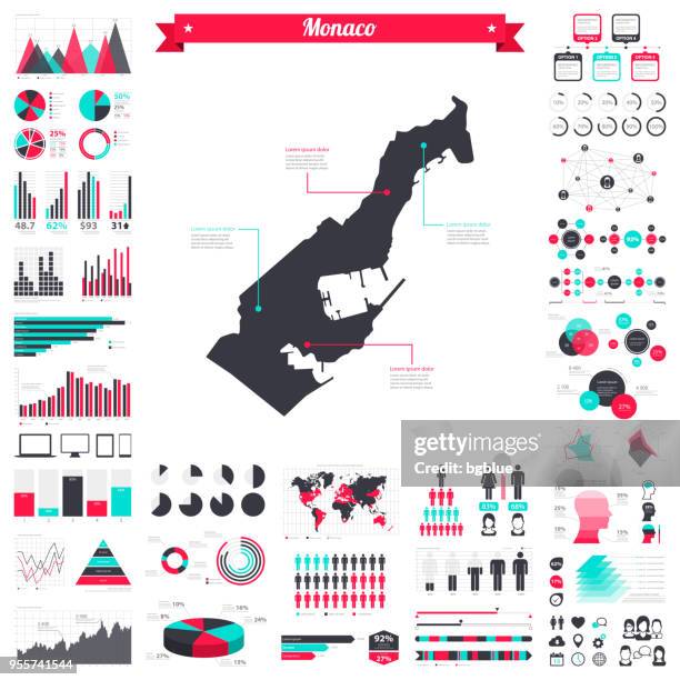 Monaco Map. Highlight Geography Of Monaco Photos and Premium High Res Pictures - Getty Images