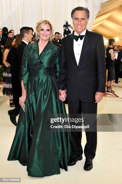 Ann Romney and Mitt Romney attend the Heavenly Bodies: Fashion & The Catholic Imagination Costume Institute Gala at The Metropolitan Museum of Art on...