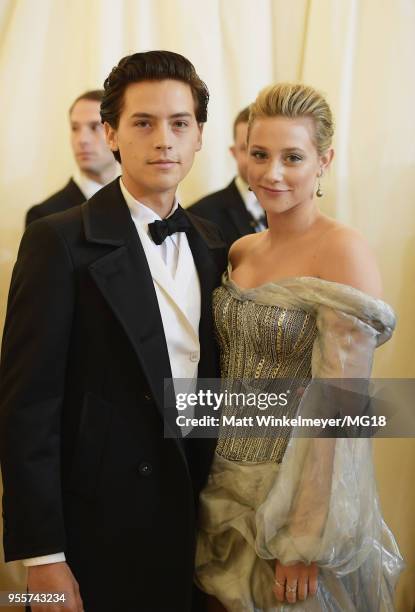 Cole Sprouse and Lili Reinhart attend the Heavenly Bodies: Fashion & The Catholic Imagination Costume Institute Gala at The Metropolitan Museum of...