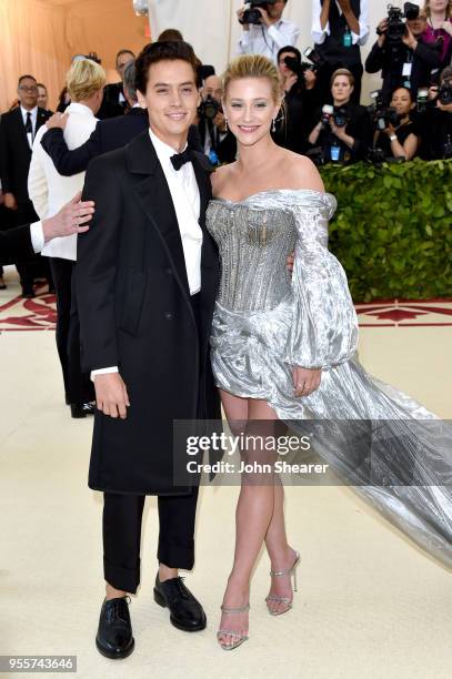 Cole Sprouse and Lili Reinhart attend the Heavenly Bodies: Fashion & The Catholic Imagination Costume Institute Gala at The Metropolitan Museum of...