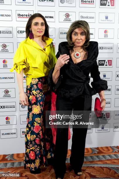 Paloma Segrelles and Paloma Segrelles Jr attend the Valle Inclan awards 2018 at the Royal Theater on May 7, 2018 in Madrid, Spain.