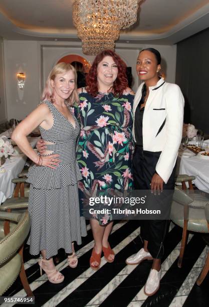 Marti Noxon, Joy Nash and Aisha Tyler attend an intimate luncheon hosted by AMC in Celebration of Their New Original Series, 'Dietland' on May 7,...