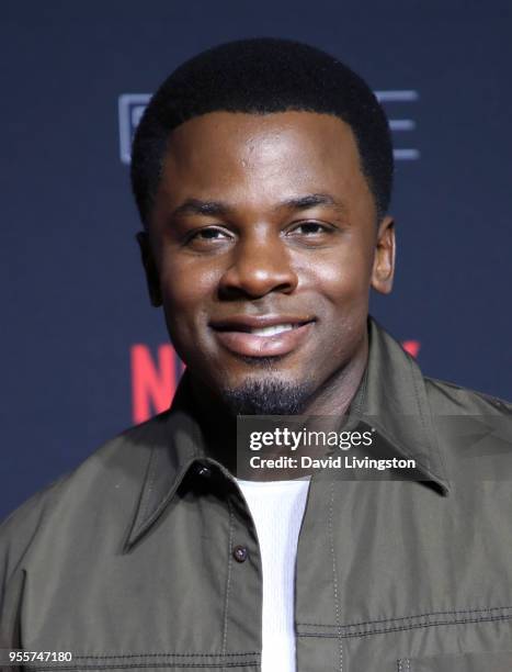 Derek Luke attends the Netflix FYSEE Kick-Off at Netflix FYSEE at Raleigh Studios on May 6, 2018 in Los Angeles, California.