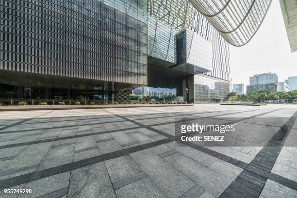 empty square front of modern architectures - city road stock pictures, royalty-free photos & images