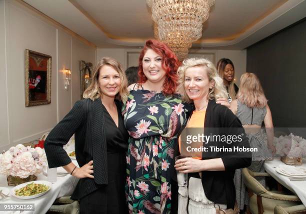 Dinah Stevens, Joy Nash and Claire Coghlan attend an intimate luncheon with Joy Nash, Marti Noxon and Aisha Tyler hosted by AMC in Celebration of...