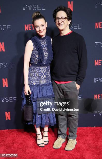 Gillian Jacobs and Paul Rust attend the Netflix FYSEE Kick-Off at Netflix FYSEE at Raleigh Studios on May 6, 2018 in Los Angeles, California.