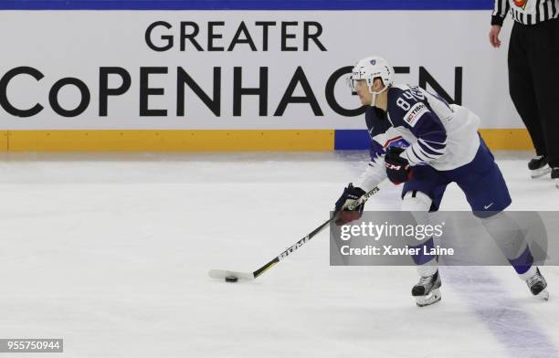 Kevin Hecquefeuille of France during the 2018 IIHF Ice Hockey World Championship Group A between Sweden and France at Royal Arena on May 7, 2018 in...