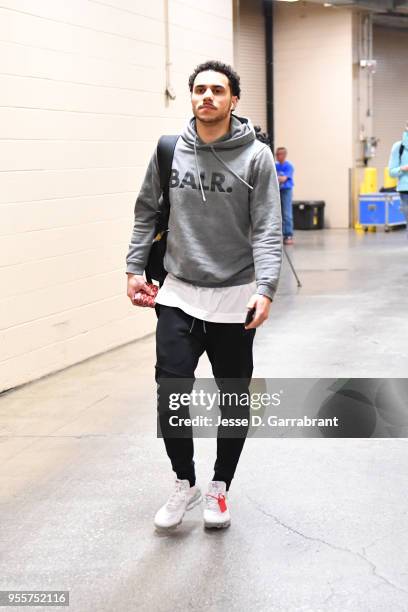 Shane Larkin of the Boston Celtics during Game Four of the Eastern Conference Semifinals of the 2018 NBA Playoffs on May 5, 2018 at Wells Fargo...