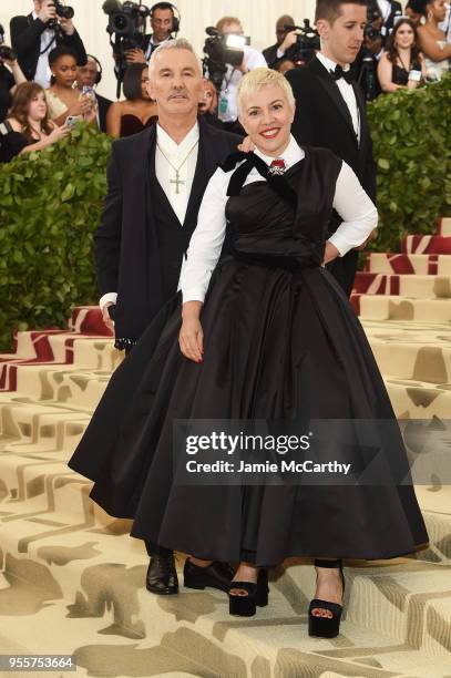 Baz Luhrmann and Catherine Martin attend the Heavenly Bodies: Fashion & The Catholic Imagination Costume Institute Gala at The Metropolitan Museum of...