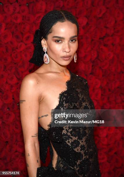 Zoe Kravitz attends the Heavenly Bodies: Fashion & The Catholic Imagination Costume Institute Gala at The Metropolitan Museum of Art on May 7, 2018...