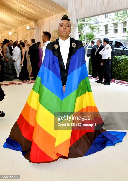 Lena Waithe attends the Heavenly Bodies: Fashion & The Catholic Imagination Costume Institute Gala at The Metropolitan Museum of Art on May 7, 2018...