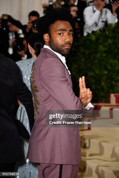 Donald Glover attends the Heavenly Bodies: Fashion & The Catholic Imagination Costume Institute Gala at The Metropolitan Museum of Art on May 7, 2018...