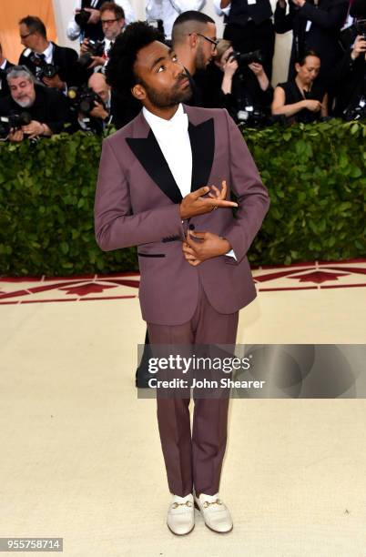 Donald Glover attends the Heavenly Bodies: Fashion & The Catholic Imagination Costume Institute Gala at The Metropolitan Museum of Art on May 7, 2018...