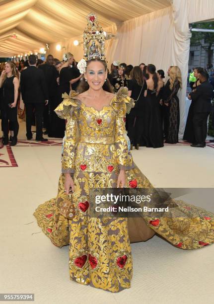 Sarah Jessica Parker attends the Heavenly Bodies: Fashion & The Catholic Imagination Costume Institute Gala at The Metropolitan Museum of Art on May...