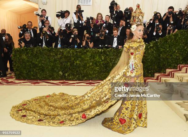 Sarah Jessica Parker attends the Heavenly Bodies: Fashion & The Catholic Imagination Costume Institute Gala at The Metropolitan Museum of Art on May...
