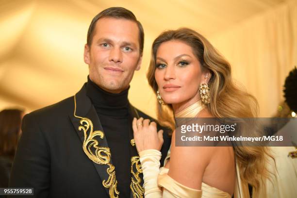 Tom Brady and Gisele Bundchen attend the Heavenly Bodies: Fashion & The Catholic Imagination Costume Institute Gala at The Metropolitan Museum of Art...