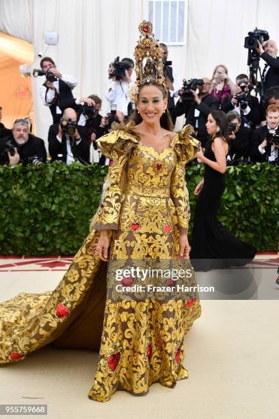 Sarah Jessica Parker attends the Heavenly Bodies: Fashion & The Catholic Imagination Costume Institute Gala at The Metropolitan Museum of Art on May...