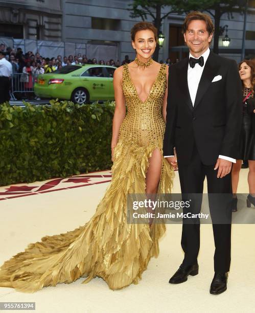 Irina Shayk and Bradley Cooper attend the Heavenly Bodies: Fashion & The Catholic Imagination Costume Institute Gala at The Metropolitan Museum of...