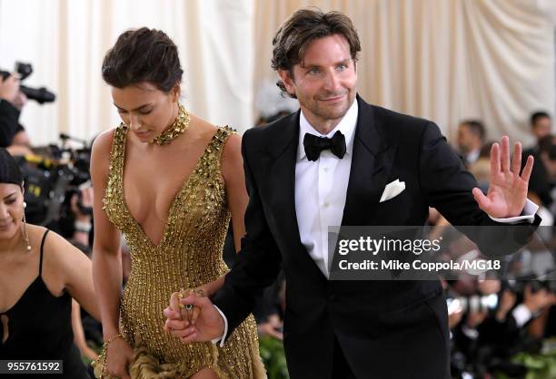 Irina Shayk and Bradley Cooper attend the Heavenly Bodies: Fashion & The Catholic Imagination Costume Institute Gala at The Metropolitan Museum of...