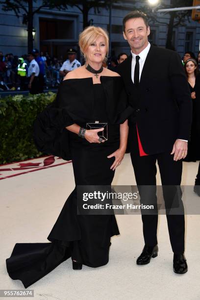 Hugh Jackman and Deborra-Lee Furness attend the Heavenly Bodies: Fashion & The Catholic Imagination Costume Institute Gala at The Metropolitan Museum...