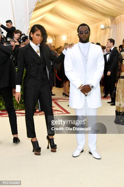 Cassie and Sean Combs attend the Heavenly Bodies: Fashion & The Catholic Imagination Costume Institute Gala at The Metropolitan Museum of Art on May...
