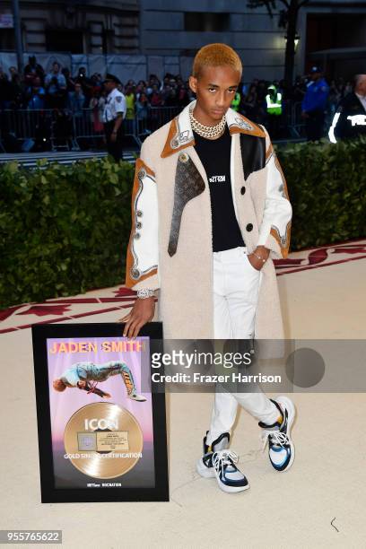 Jaden Smith attends the Heavenly Bodies: Fashion & The Catholic Imagination Costume Institute Gala at The Metropolitan Museum of Art on May 7, 2018...