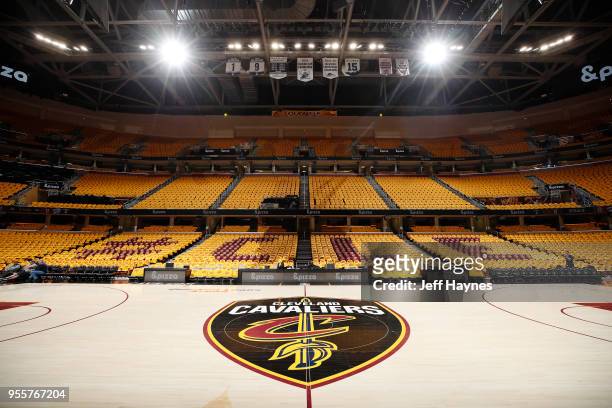 General view of the arena before the game between the Toronto Raptors and the Cleveland Cavaliers during Game Four of the Eastern Conference...