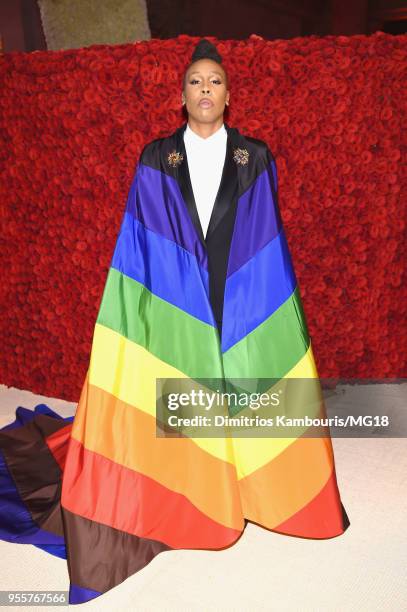 Lena Waithe attends the Heavenly Bodies: Fashion & The Catholic Imagination Costume Institute Gala at The Metropolitan Museum of Art on May 7, 2018...