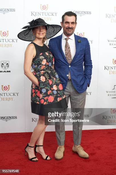 Actor Ty Burrell and Holly Burrell attend Kentucky Derby 144 on May 5, 2018 in Louisville, Kentucky.